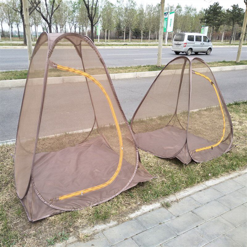 防蚊帐篷户外用品防蚊纱帐篷扁钢丝圆蓬自动速开免搭建帐篷