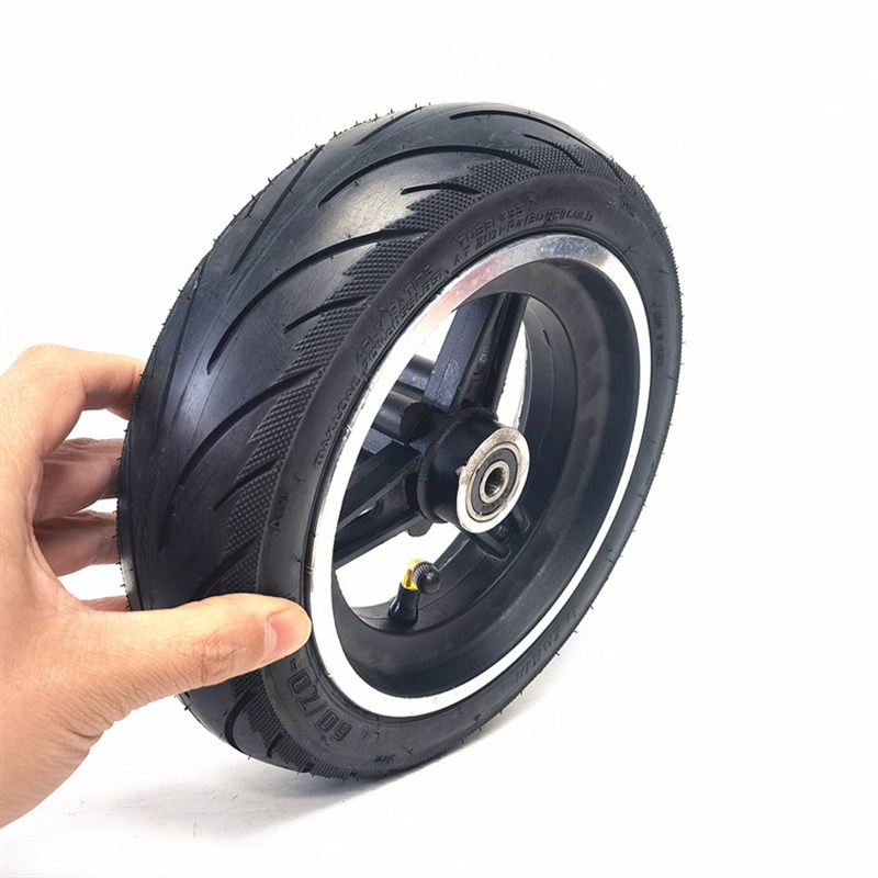 10寸希洛普电动滑板车10x2.50-6.5前轮子总成60/70-6.5真空胎整轮