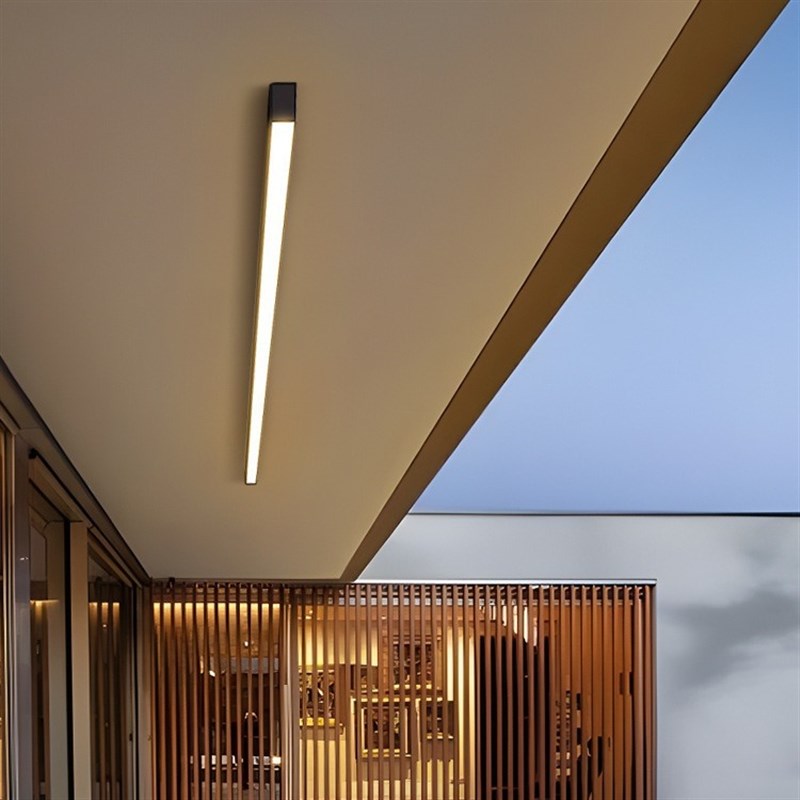 阳台灯顶灯2023年新款现代简约长条室外防水门口门厅灯户外吸顶灯