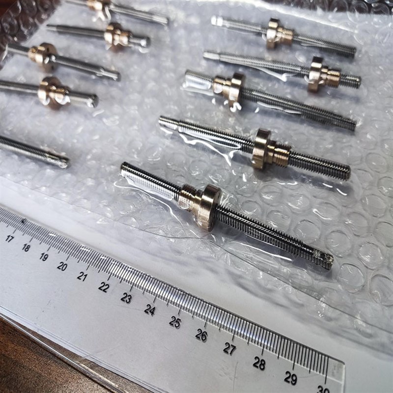 紧线手动微型滑动梯形丝杠  两端固定标注滚动丝杠 t型丝杆