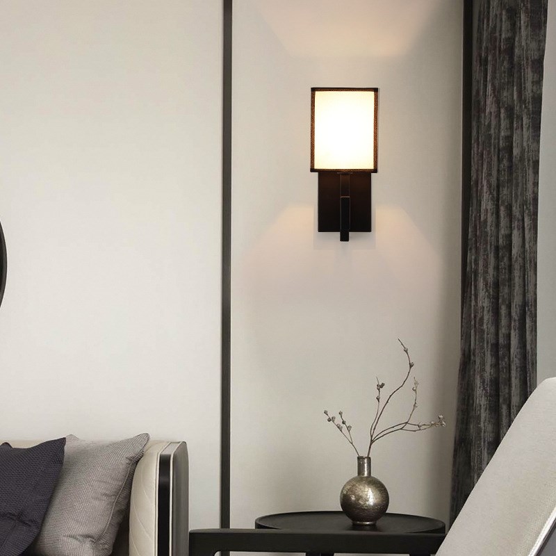 新中式壁灯现代简约酒店工程茶楼样板房走廊过道灯具客厅卧室灯饰