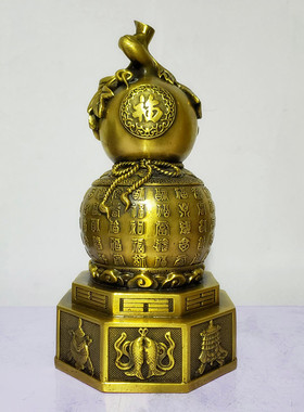 黄铜八宝招财葫芦摆件家居饰品摆饰Q办公室客厅摆饰