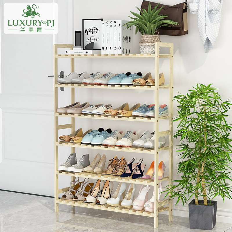 实木鞋架简易门口宿舍大学t生寝室收纳家用多层经济型置物架省空