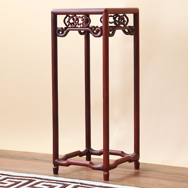 红木花架实木明式花架黑檀木酸枝木花F几客厅落地盆景架花盆置物