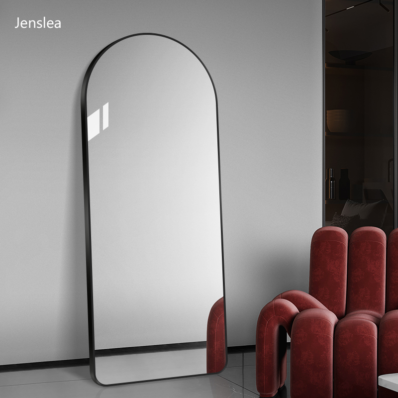 轻奢带框穿衣镜玄关入户挂墙式全身镜子家K用卧室壁挂式试衣镜定