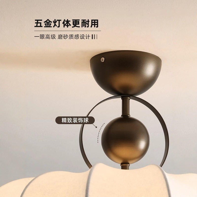 法式卧室吊灯复古高级感实木餐厅布艺灯南洋风温馨房间主卧吸顶灯