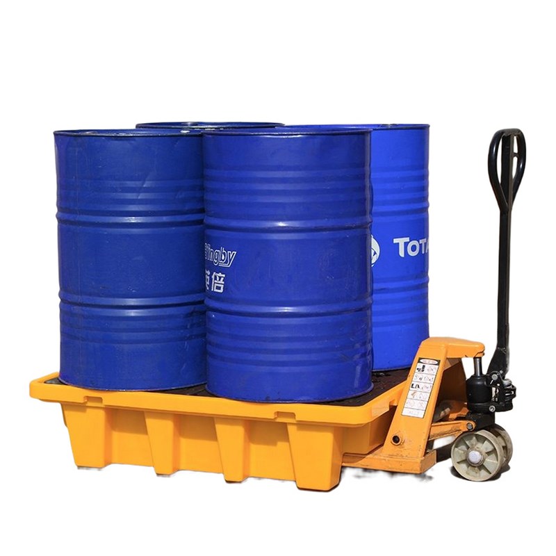 防渗漏塑胶托盘化工防泄漏托板4桶栈板盛漏塑料卡板2桶接油平台