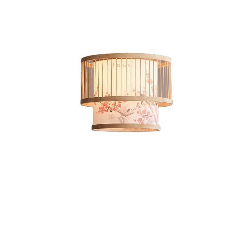 现代中式吊灯竹艺灯日式榻榻米饭店竹编吊灯卧室餐厅东南亚风格灯