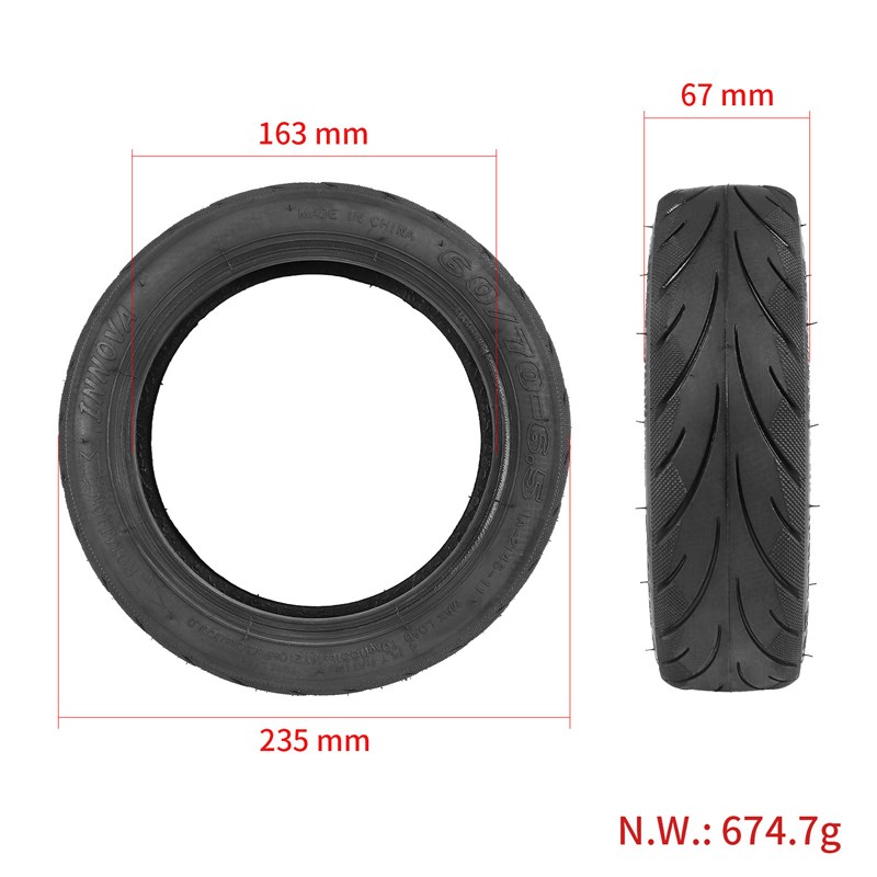 伊诺华60/70-6.5真空胎G30MAX 10寸滑板车免充气加厚加宽真空轮胎