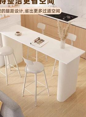 轻奢岩吧板台桌家用厅阳厨房边SKX隔断吧台台靠墙客垭口小户型高