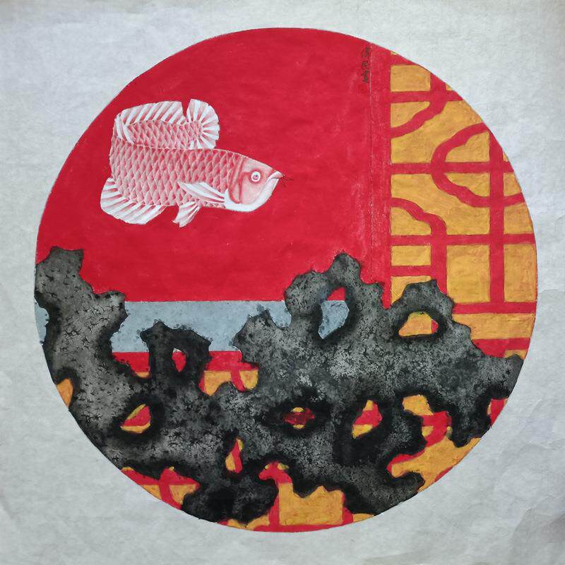 手绘国画山水纯客厅公室风水画墨缘斋祝画伟办民QOZ手绘作品
