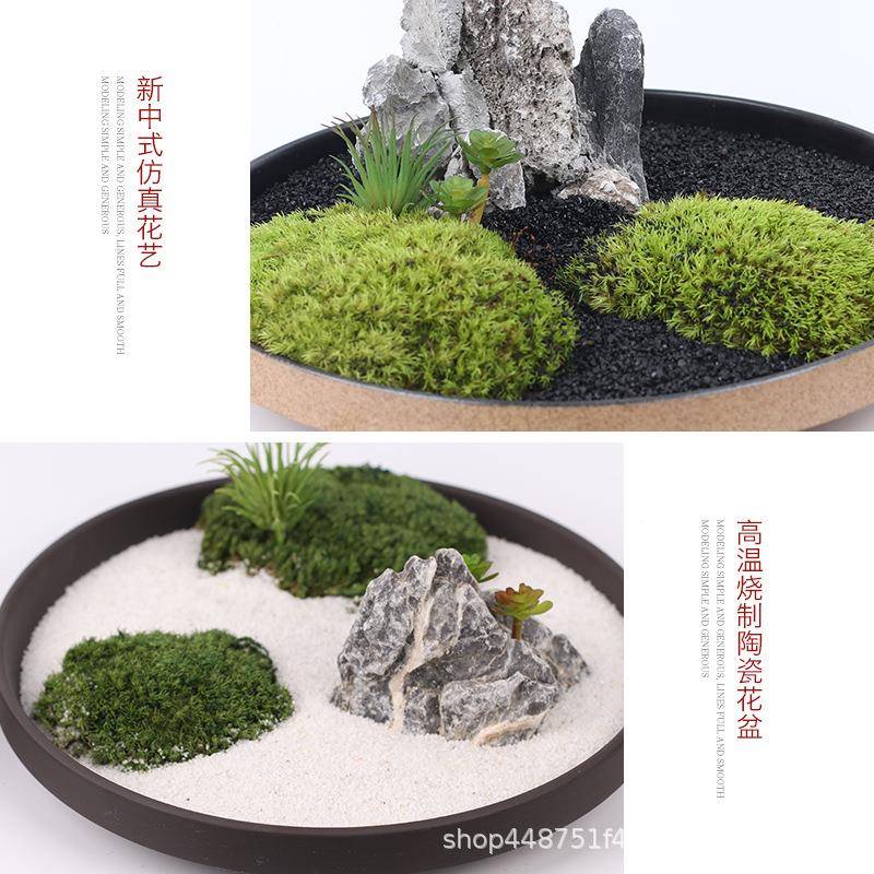 创意新式圆盘造景工艺品样板房005洽关谈桌装饰酒品店客厅中玄桌