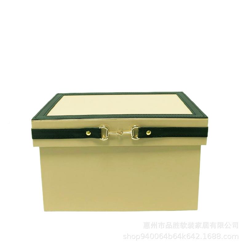 厂家直供带皮质家用收纳储物衣橱衣物箱整理衣帽箱盖间卧PS-A246