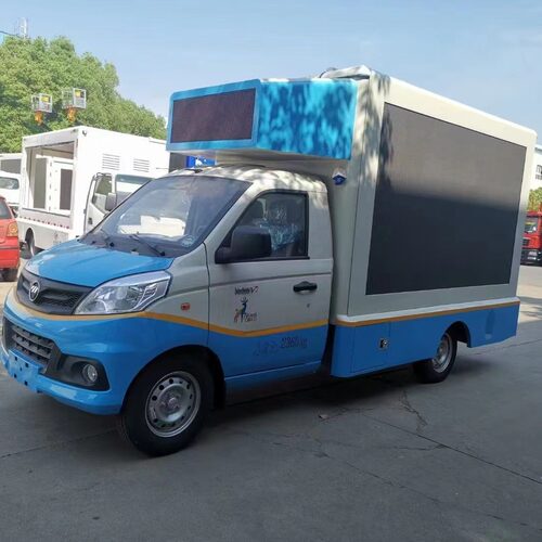 小型全自动橱窗门窗展示车 单面全彩屏幕LED广告宣传车