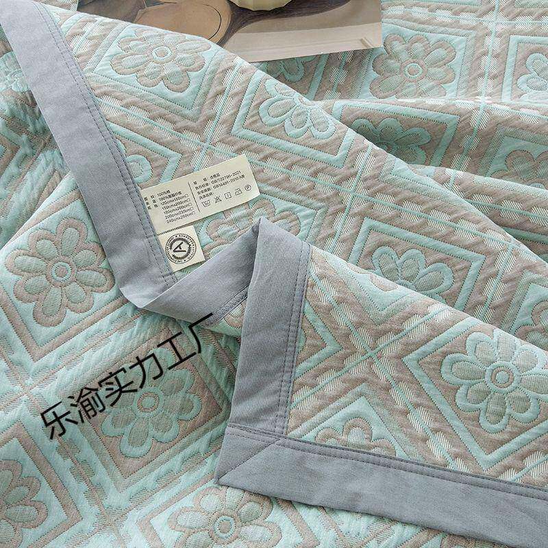 三床毛巾纱被纯棉纱布夏216季盖毯被子双层布单层多层床盖三件套