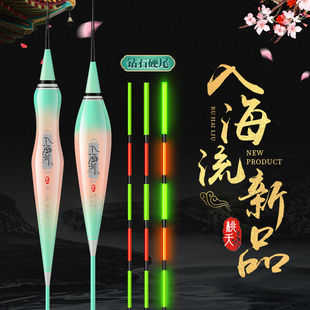 入海流咬钩变色电子浮漂加粗醒目日夜两用硬尾夜光漂高灵敏大物漂