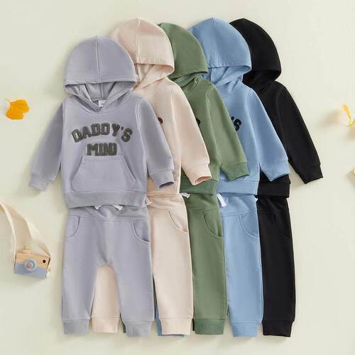 A 23139 Toddler letter print 2 piece set 婴童字母印花两件套