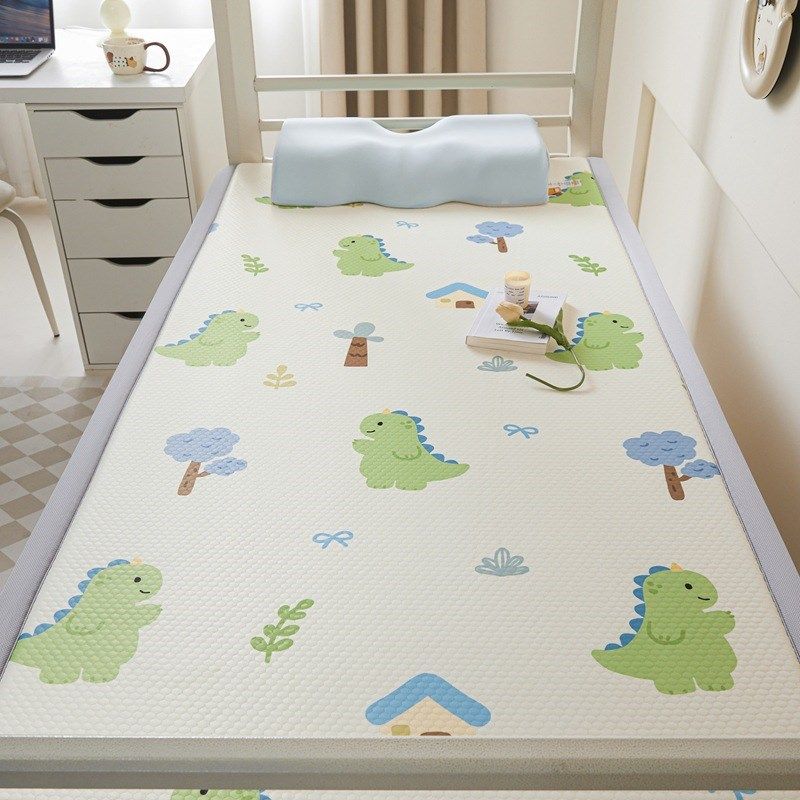 新款宿舍数码印花凉豆豆凉席床垫夏季冰丝凉席家用学生宿舍床席垫,床上用品,冰丝席,淘宝优惠券,粉丝福利购,淘宝优惠卷