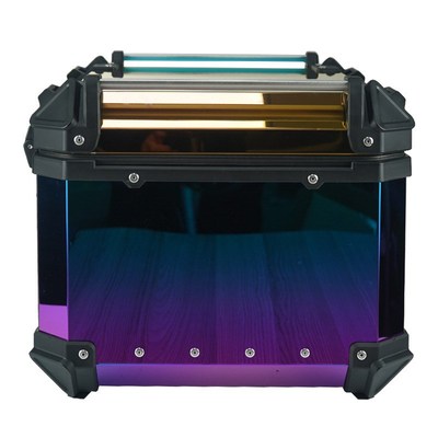 厂家ABS塑料摩托车后备箱电动车不锈钢边箱45L彩色铝合金尾箱