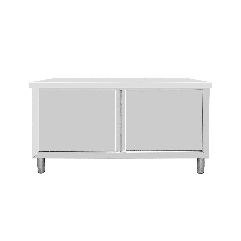 拉门工作台不锈钢拉门操作台酒店饭店厨房切菜桌案单双通切菜橱柜