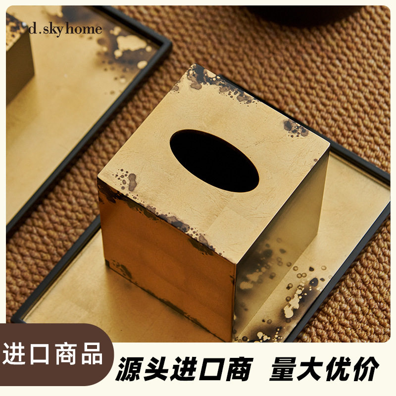 迪斯凯新中式越南托盘纸巾盒