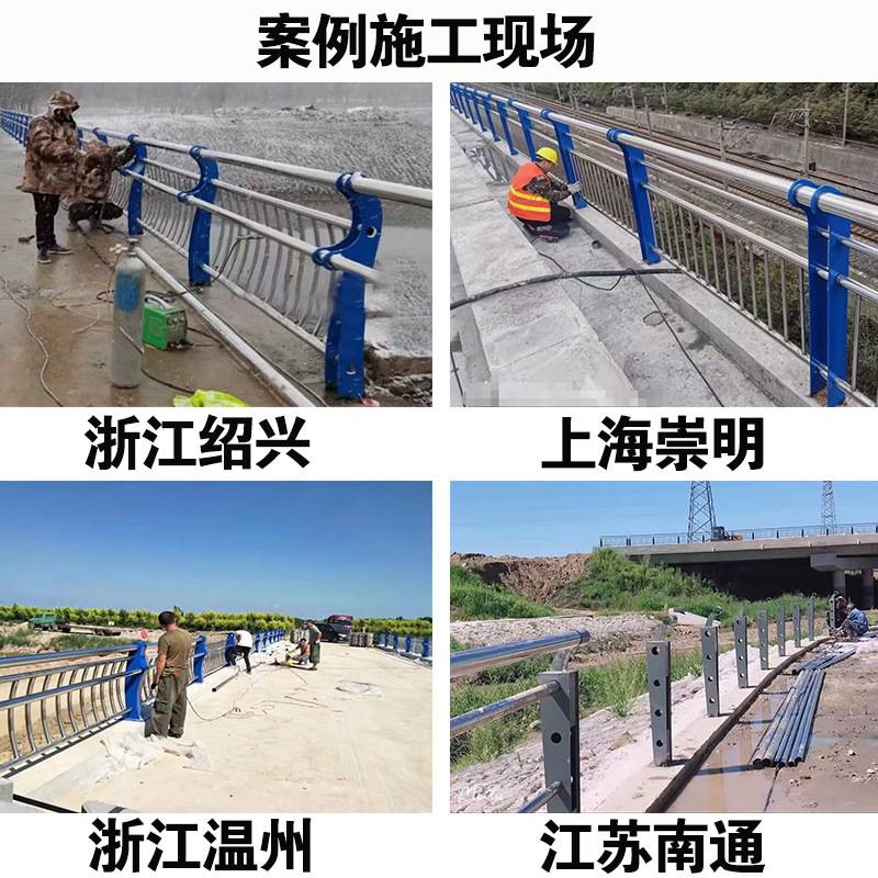 桥梁防撞护栏公园景观天桥桥梁安全防护栏不锈钢复合管镀锌护栏