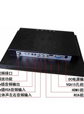 2.1英寸液晶监视器新款支持HDMI+VGA+RCA1+BN视C频插208头金属壳D