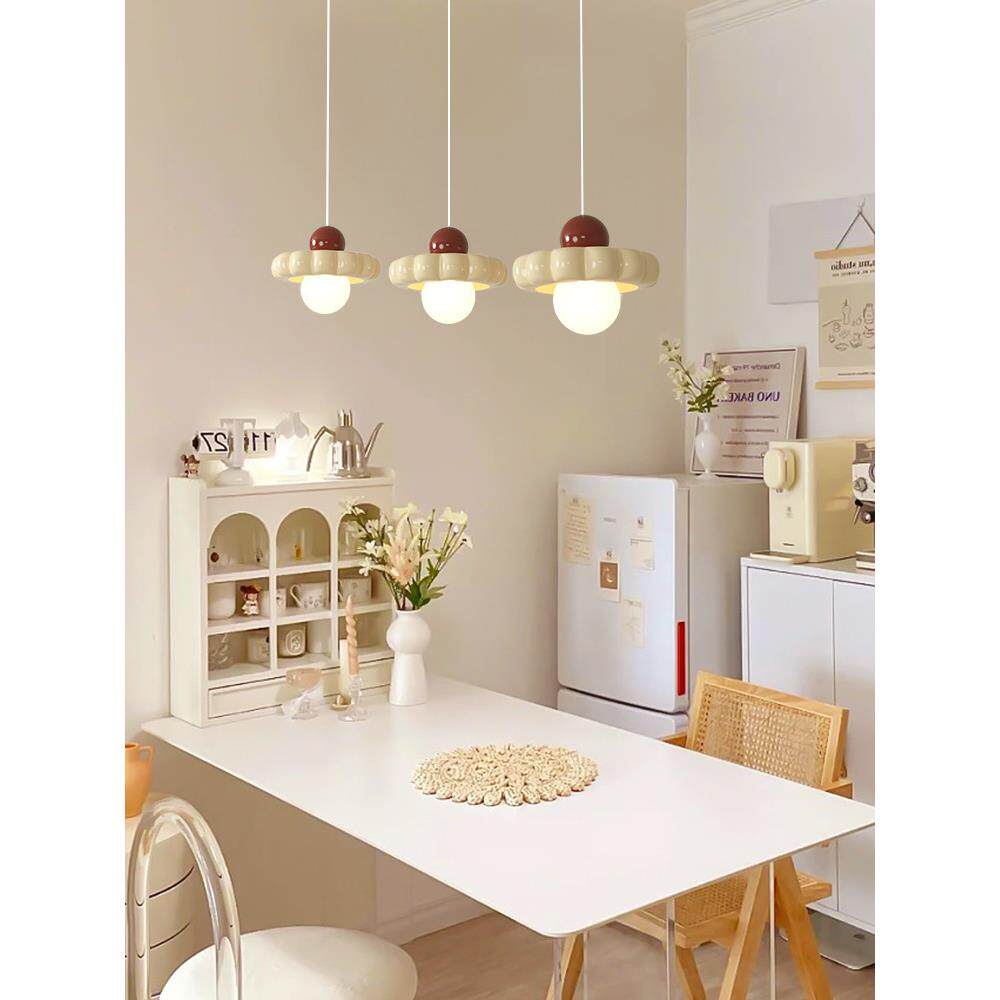 餐厅吊法式奶油风三头吧台餐桌岛台房灯网温馨169红灯浪漫书卧室