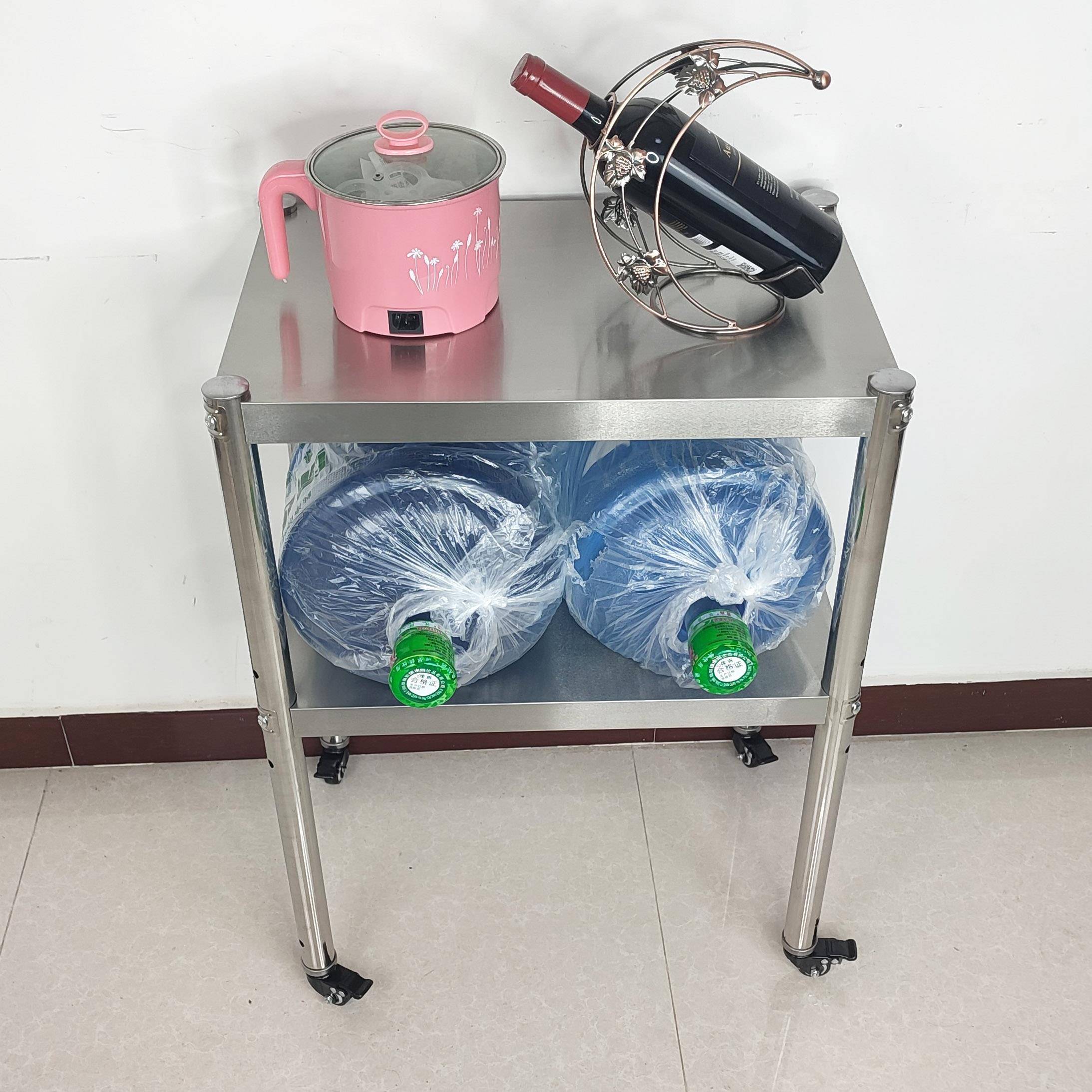 带炉静音万向轮不锈子钢厨房置物微波烤F7659HTJ箱收纳架可移层动