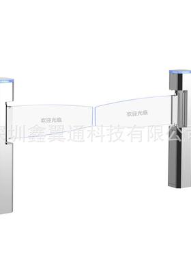 利商场红外禁感QMI应摆闸门便店人脸测温闸机超出市单向入口门系