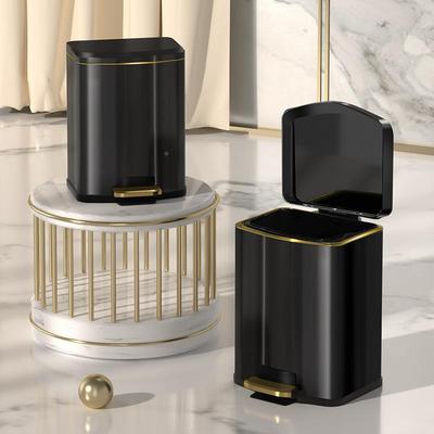 间AKBK家用厅不锈钢垃圾桶客厨房厕所卫生轻奢方形脚踏卧用室商办
