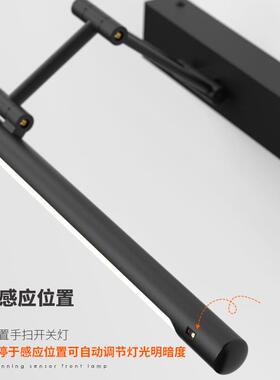 手扫开关可镜前灯le卫生间伸缩折漱叠浴室柜镜柜专w7075用洗d台装