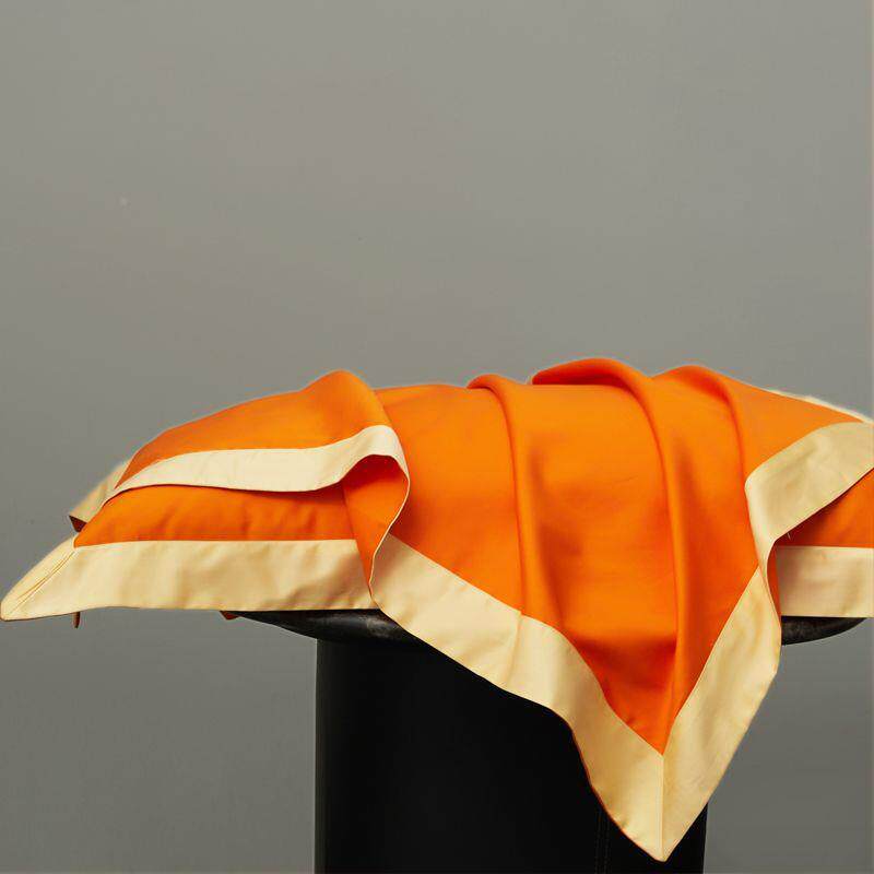 档轻奢丝BDU滑纯棉长绒棉套一对套装酒店款全棉枕拼角枕头套枕芯