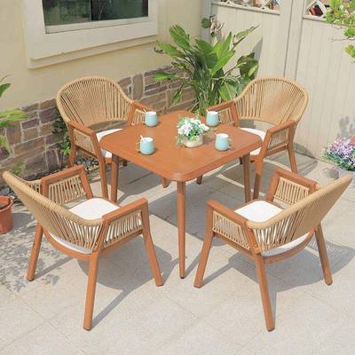 户外藤编椅绳椅台设计师餐椅庭院酒店民子宿室外露阳台桌椅98200