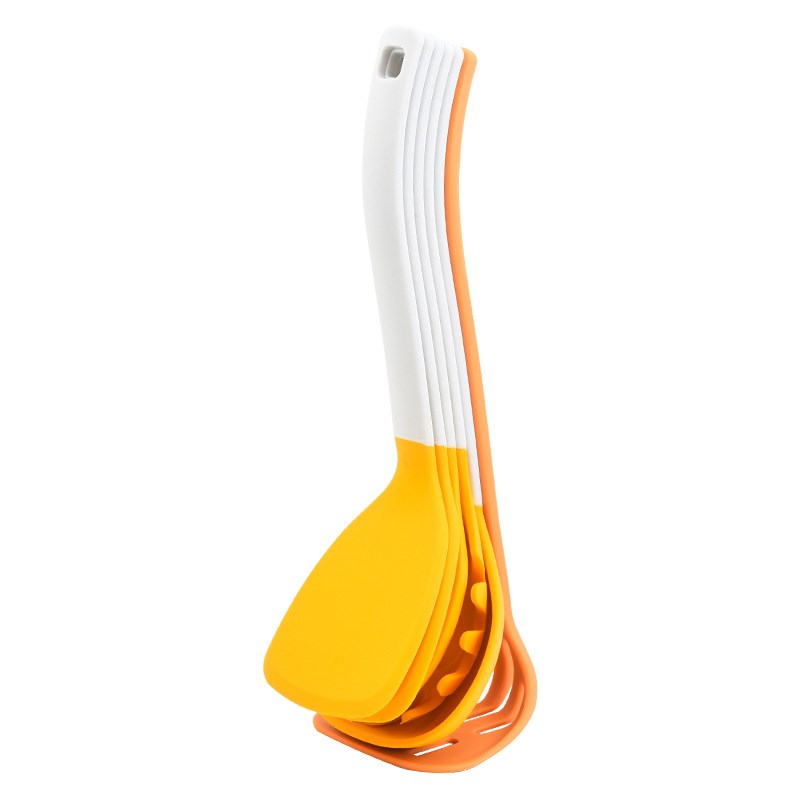 厨具硅胶厨具6件套装厨房汤勺锅铲套装家用饭勺漏勺捞篱厨房用具