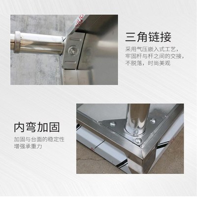 双层工作台 工厂车间工作台 酒店不锈钢加厚厨房打包操作工作台