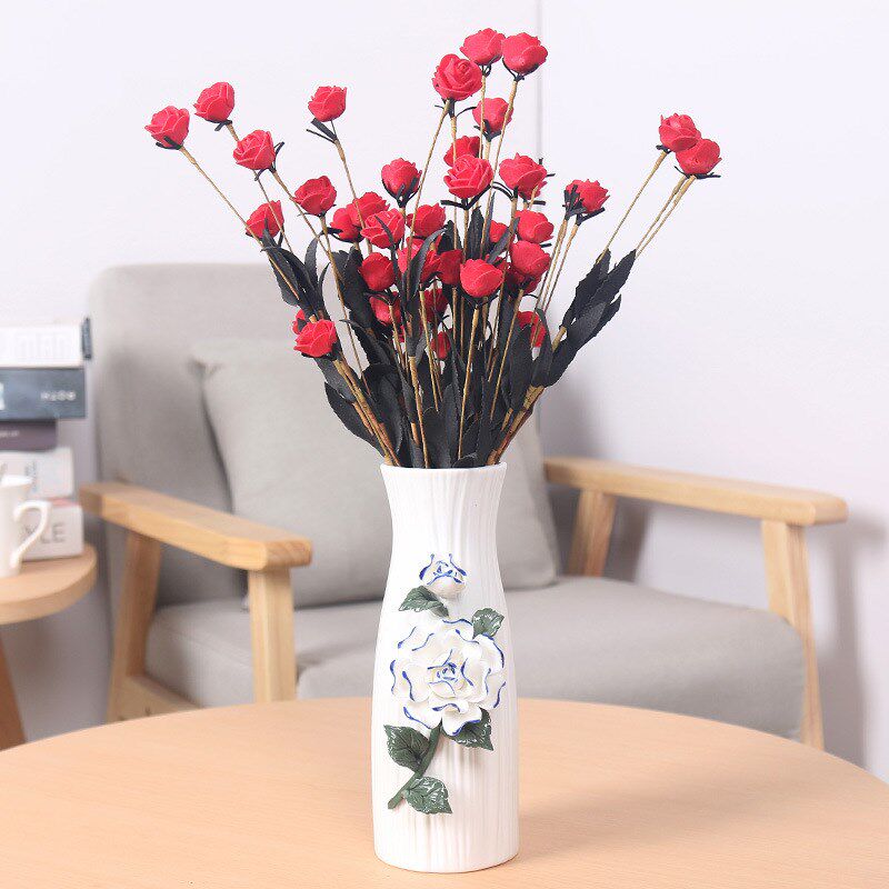 小花瓶摆件客厅电视柜插花干花简欧式简约陶瓷家居玄关迷你装饰品