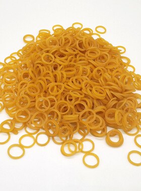 厂家直供直径1CM圆形04 透明黄色橡皮筋高弹力橡胶圈耐用皮筋现货