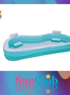 JILONG新款儿童家庭泳池成人家用戏水池PVC二环长方形充气游泳池