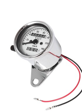 CG125全金属外壳黑色摩托车复古改装通用双计里程表仪表速度码表