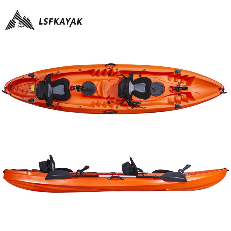 塑料三人船 三人平台舟 滚塑三人艇 三人手划艇手划船 滚塑皮划艇