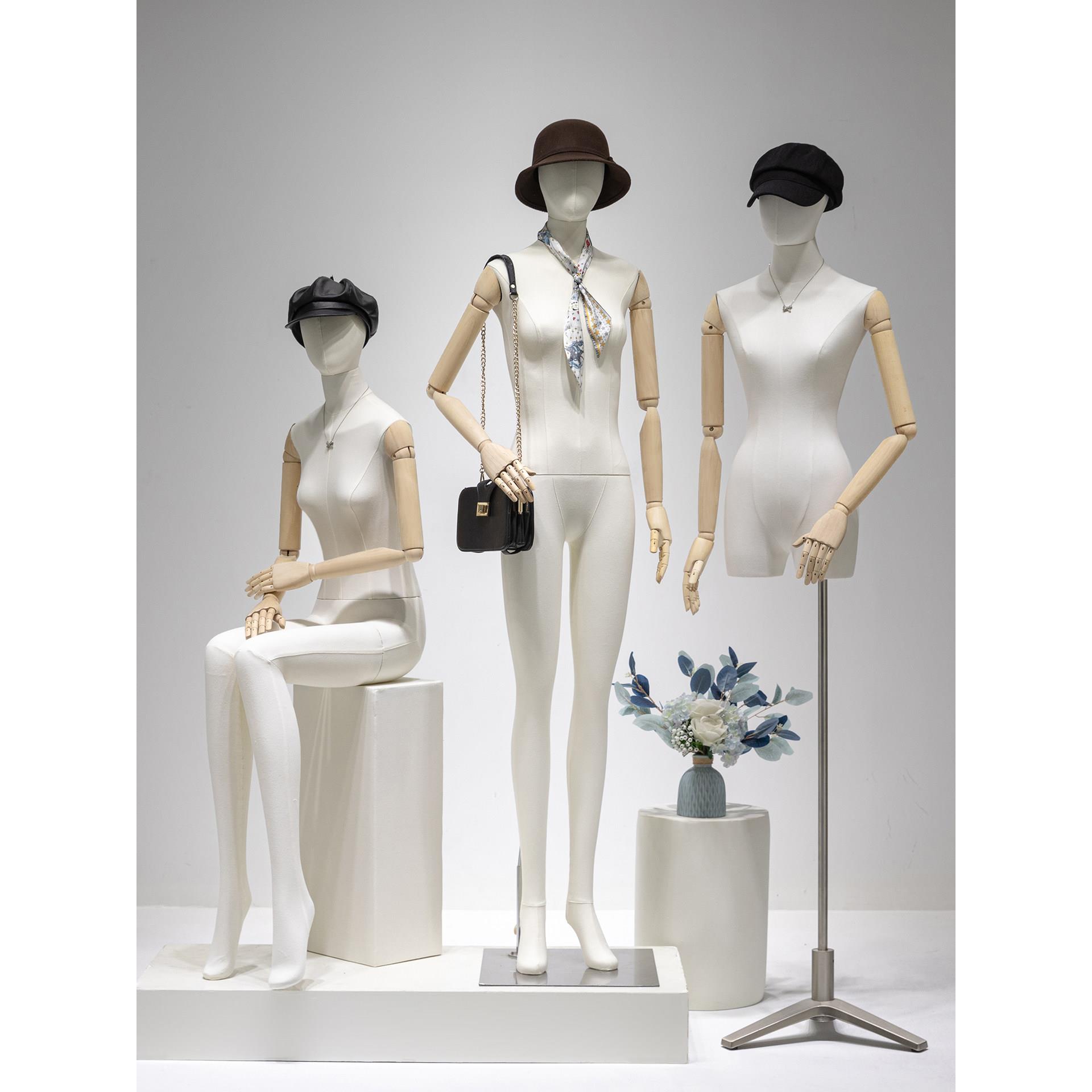 服装店挂件手模特韩版小胸假人偶架子女装橱窗电镀全身人体展示架