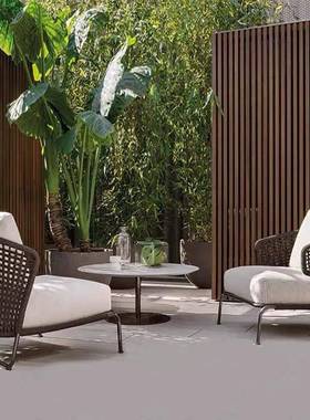 户外藤编沙发件别墅庭院水藤椅三套防民64255宿阳发台样板房休闲