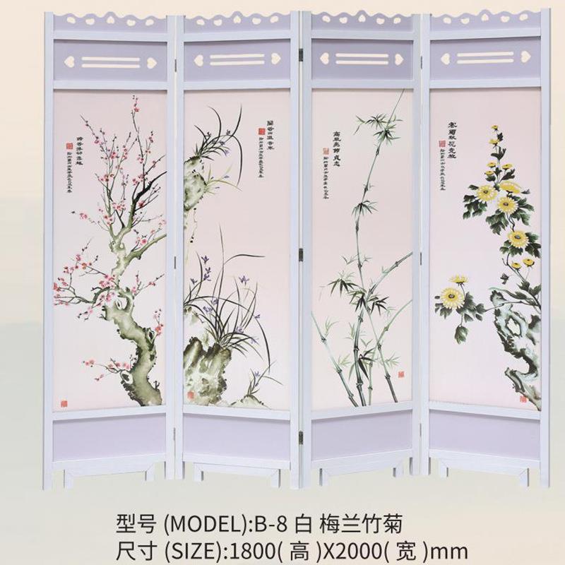 风隔断墙客入FJJ厅关户玄折屏木屏质中式古风折叠屏风