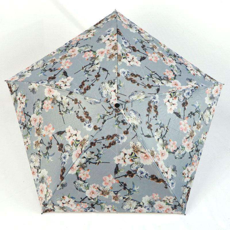 文艺复古雨伞女黑5胶遮阳RME城伞晴雨伞太阳三S折4G0QS1