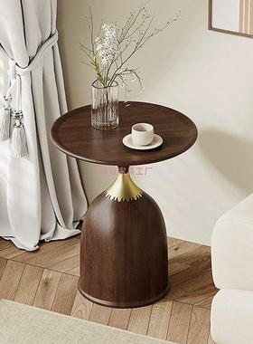 法式高档法式复轻胡桃奢色茶FDZ几床厅头柜边几角几家用卧室客古