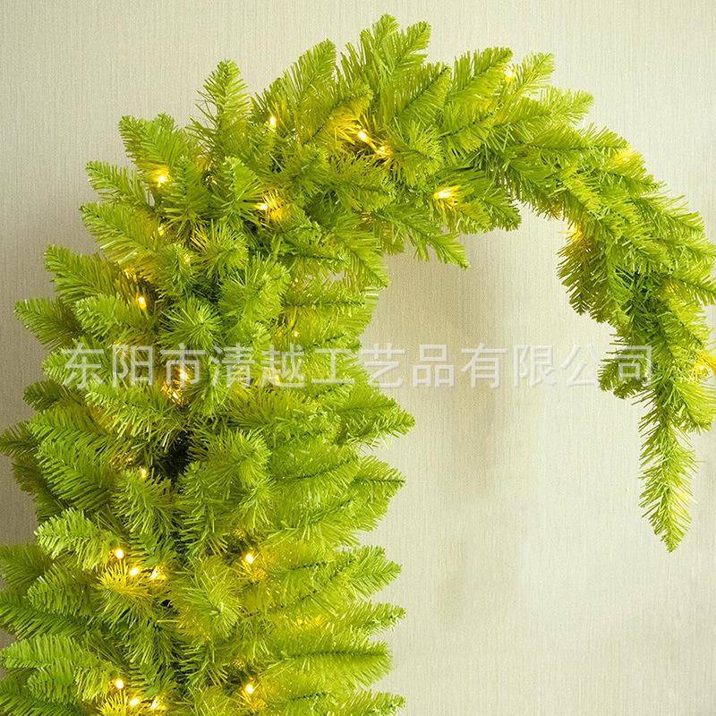 1.5米尖头JAX荧光绿P子V歪脖圣诞树树弯头格林绿歪头圣诞铁板底C