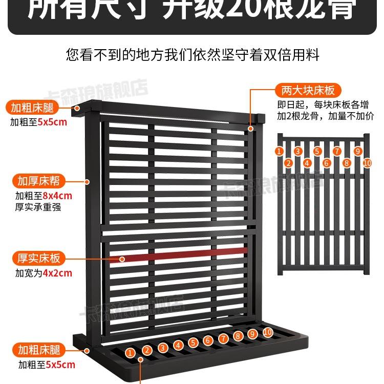 床铁艺米床双人床家架用18不锈LNH钢单人粗床铁架床榻榻米加加厚