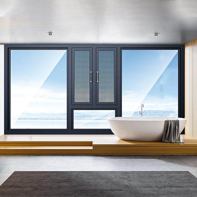 直销门桥铝拉门窗平开窗隔音玻璃封阳台窗纱一窗体断重VEZ型推门