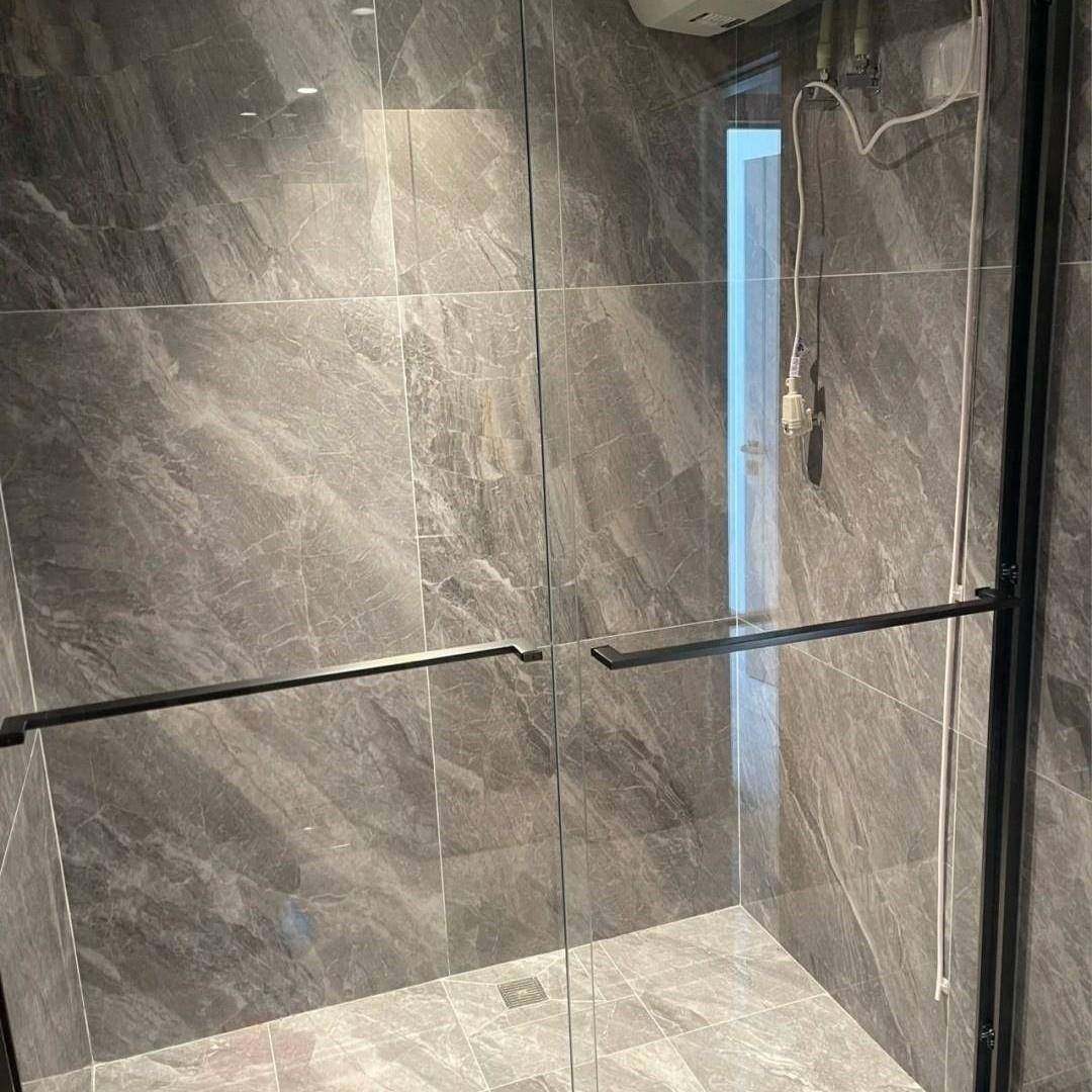 酒店公寓宾馆卫生间门淋浴L房叠BWX内移折飞门方型型全包框玻璃隔